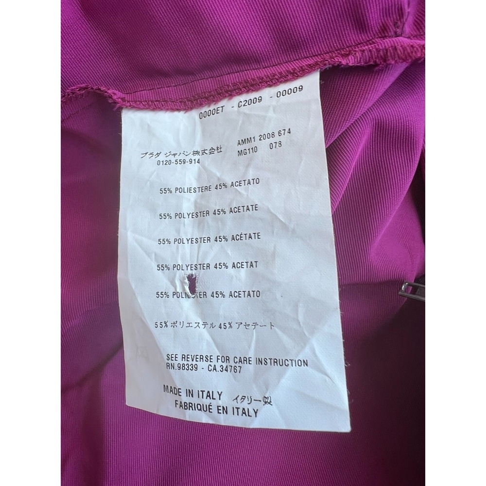 Miu Miu A-Line Skirt Reddish-Purple Acetate Blend Gather Hip Pockets SZ 38/M - Picture 10 of 14